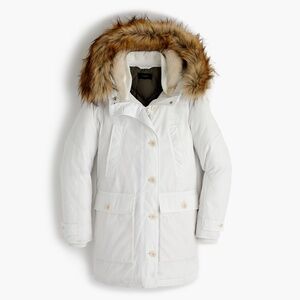 J. Crew Nordic Parka with faux fur hood